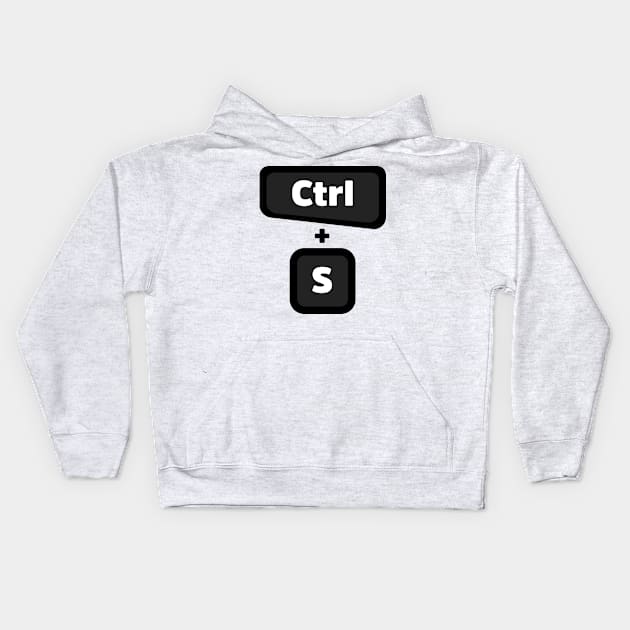 Ctrl + S  - Computer Programming - Light Color Kids Hoodie by springforce